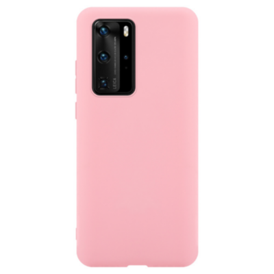 Funki (6) Soft Smooth Phone Case in pink for Huawei P40 Pro showing rear camera cutout